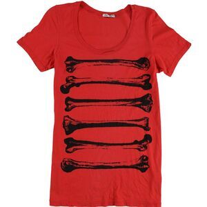 Sweet & Toxic Womens Bones Graphic T-Shirt, redblack, XL